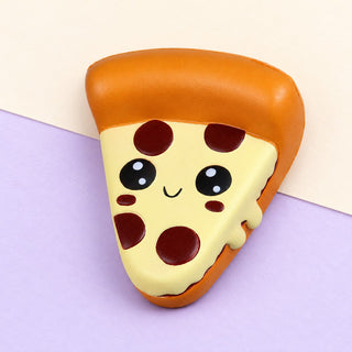 Pizza squishy jumbo – Jumbo Pizza Squishy, Kawaii Slice, product photo on pastel paper