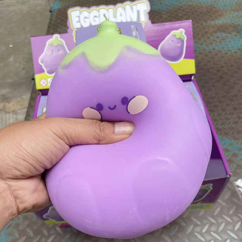 Squishy jumbo bakłażan, buzia kawaii