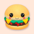 Kawaii Burger Squishy with Face, Slow Rising, Scented
