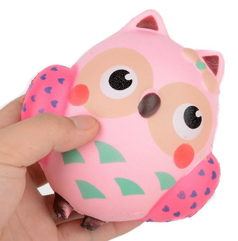 Owl Squishy, Pink, Slow Rising – Pink Owl