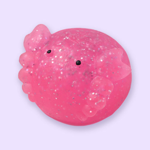Squishy mochi aksolotl z brokatem