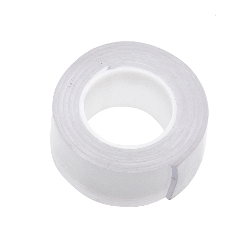 Nano tape for squishy bubbles, a clear roll on white