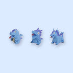 Flip Dinosaur Egg Squishy, Turns Inside Out (Blue, dino style random)