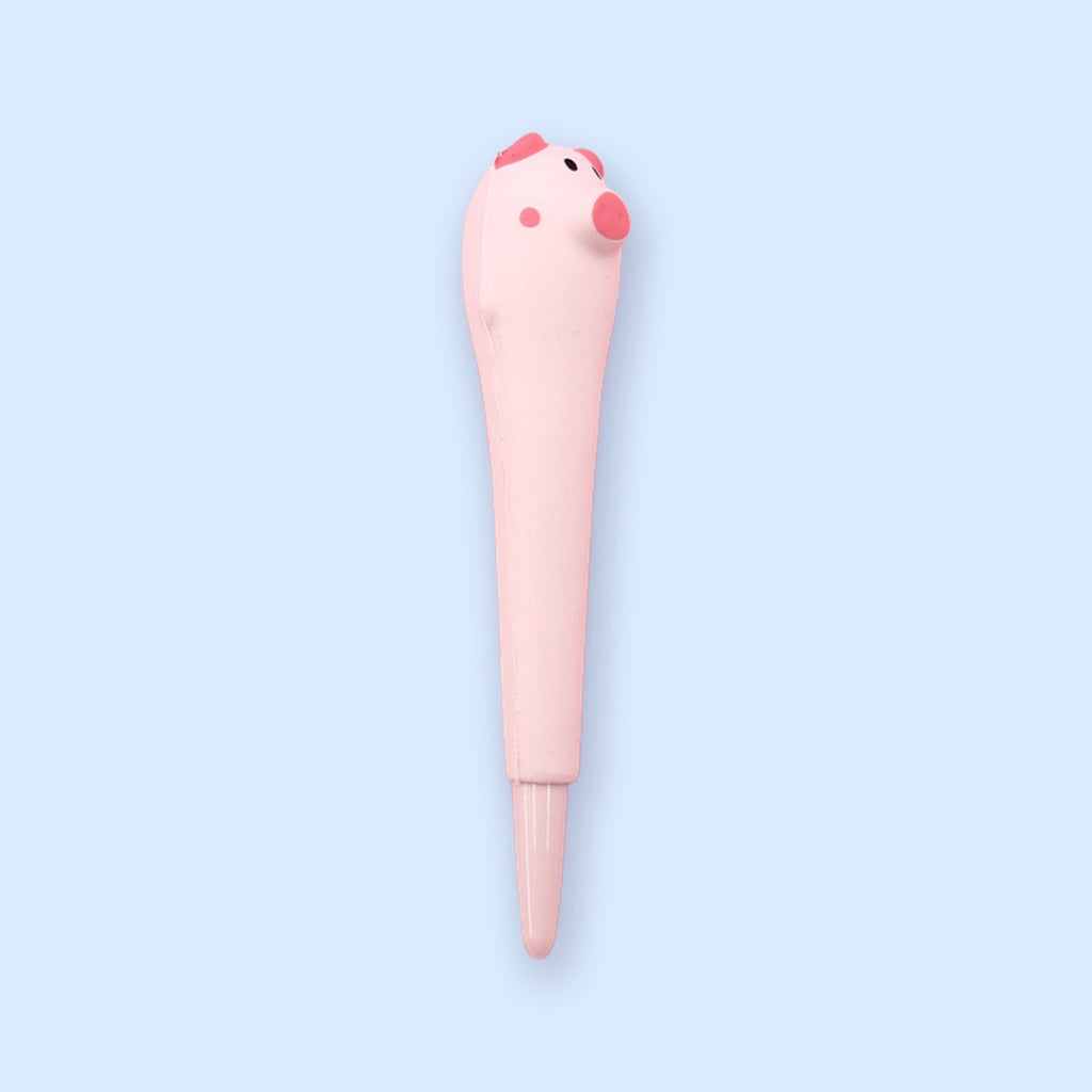Squishy kuglepen, slow rising gelpen med dyr (Gris)