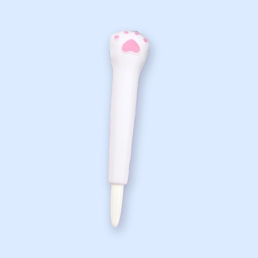 Squishy kuglepen, slow rising gelpen med dyr (Hvid kattepote)