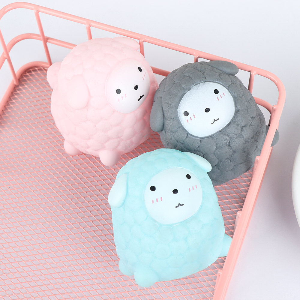 Squishy mouton, agneau tout doux en TPR pastel, squishy animal