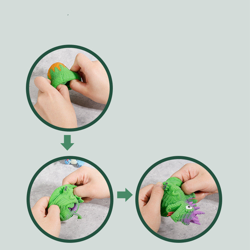 Flip Dinosaur Egg Squishy, Turns Inside Out