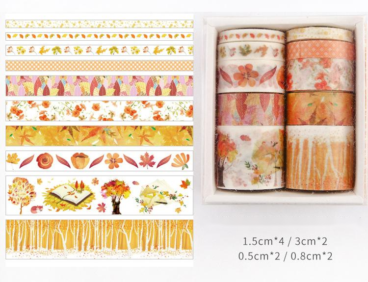Washi Tape für Squishy aus Papier, Set mit 10 Rollen