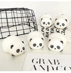 Panda Squishy, liegender Panda in Geschenkbox, Tier Squishy