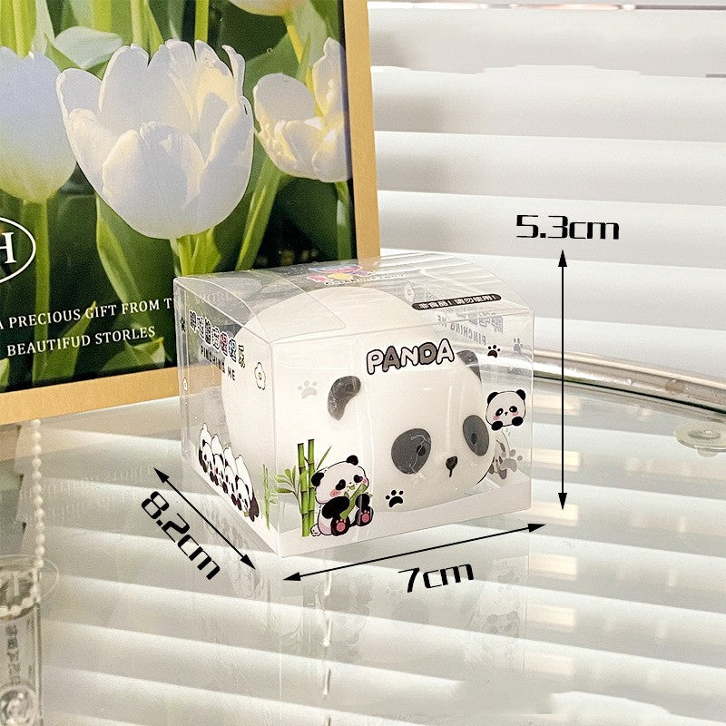 Panda Squishy, liegender Panda in Geschenkbox, Tier Squishy