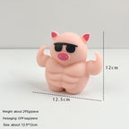 Squishy svalnaté prase se slunečními brýlemi, 12,5 cm, squishy zvířátko