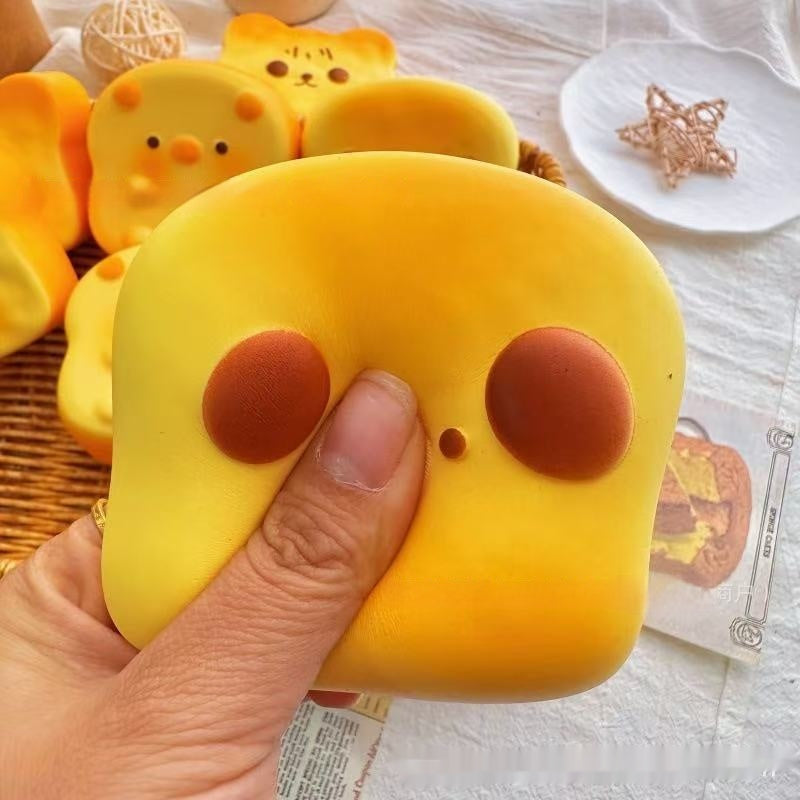 Kawaii Toast Squishy mit Gesicht, Slow Rising