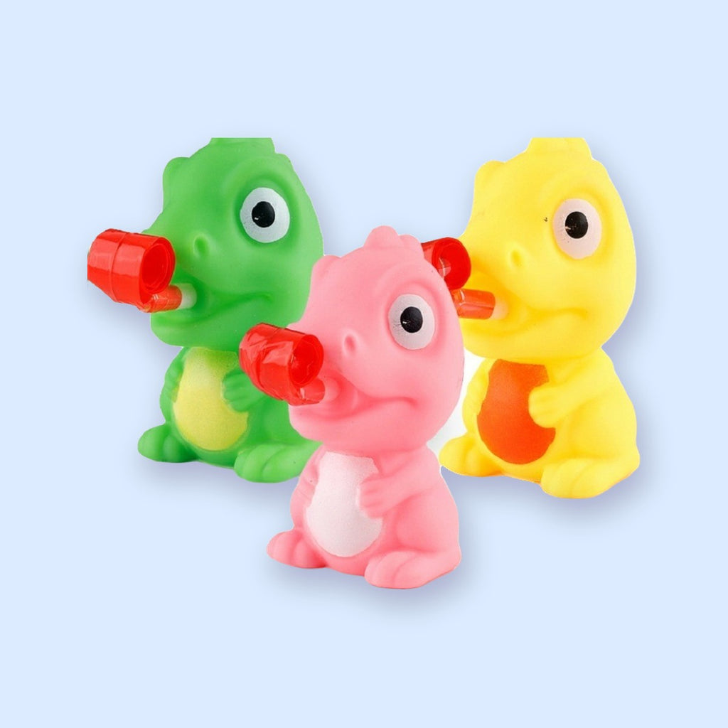 Squishy groda eller dino som räcker ut tungan (Dino, slumpvis färg)