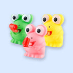 Squishy groda eller dino som räcker ut tungan (Groda, slumpvis färg)