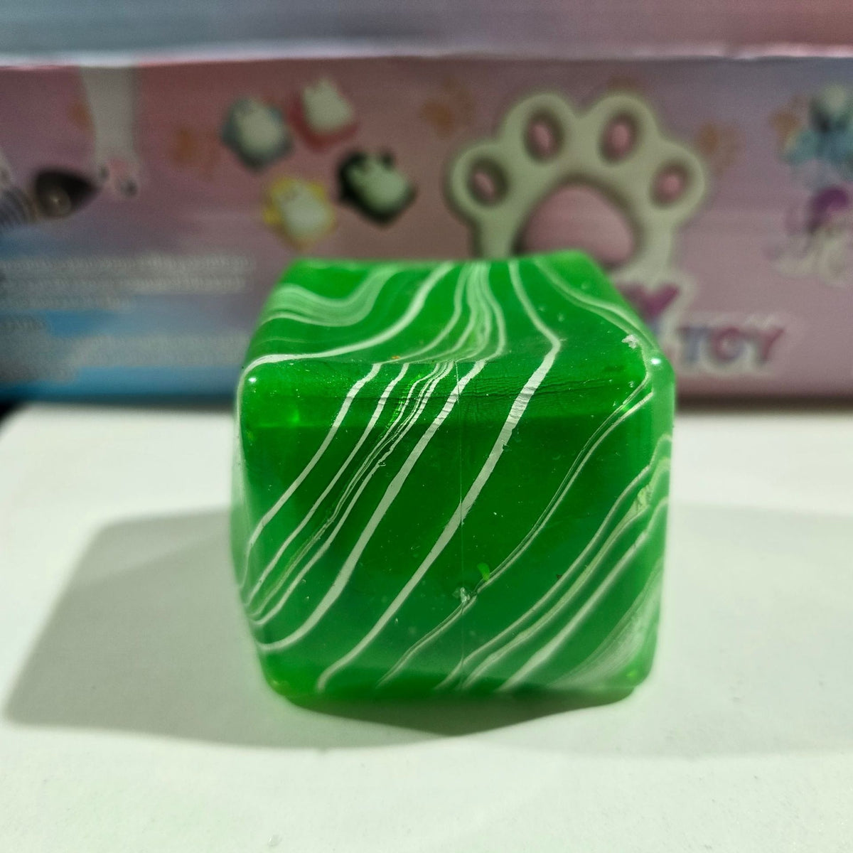 Eiswürfel Squishy 5 cm, Schneeflocke, Marmor oder Glitzer, Gelee Squishy