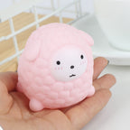 Squishy mouton, agneau tout doux en TPR pastel, squishy animal