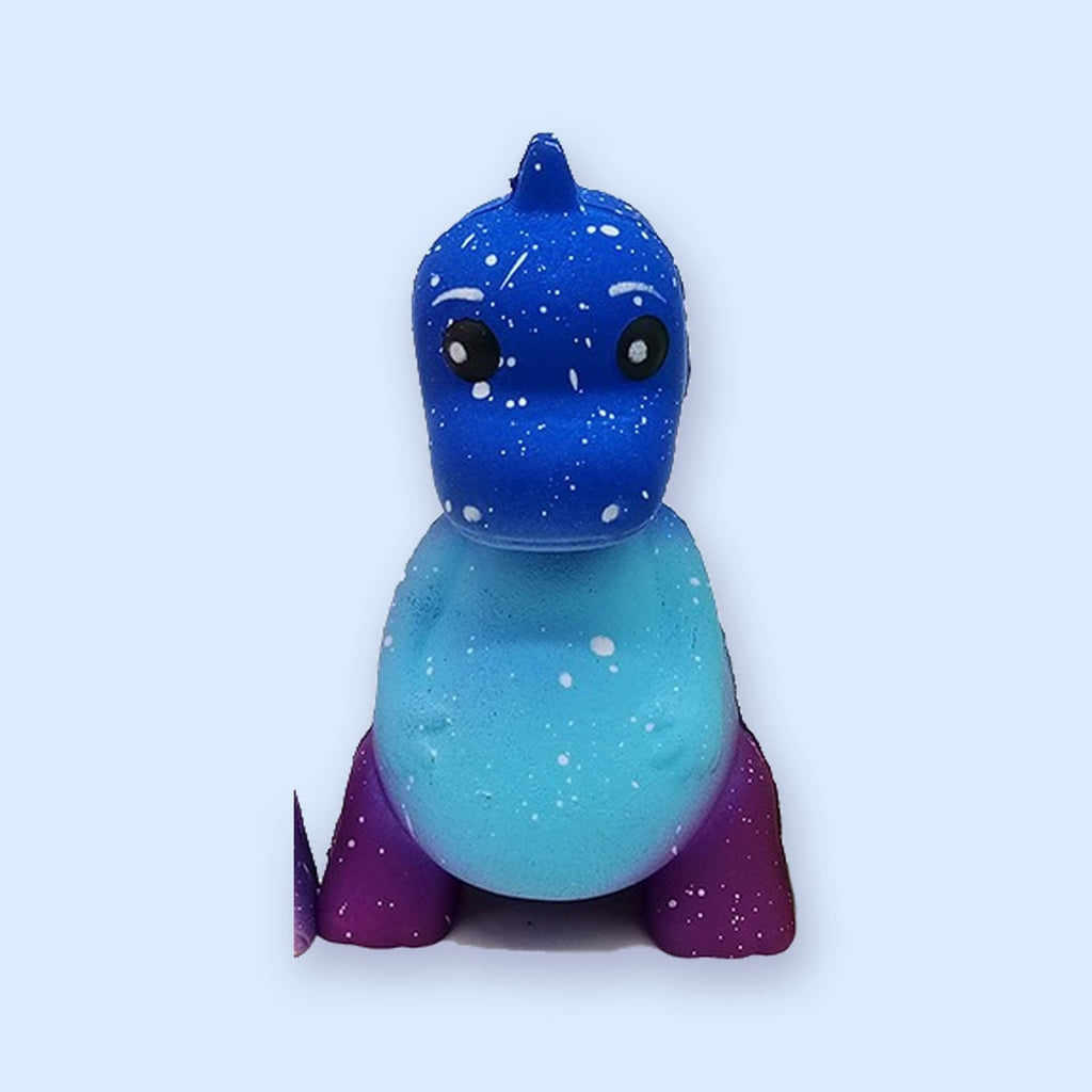 Dinosaurus squishy, galaxy slow rising, 10,5 cm (Blauwe galaxy)