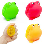 Squishy žabka s měkkými bodlinkami, TPR, 5 cm