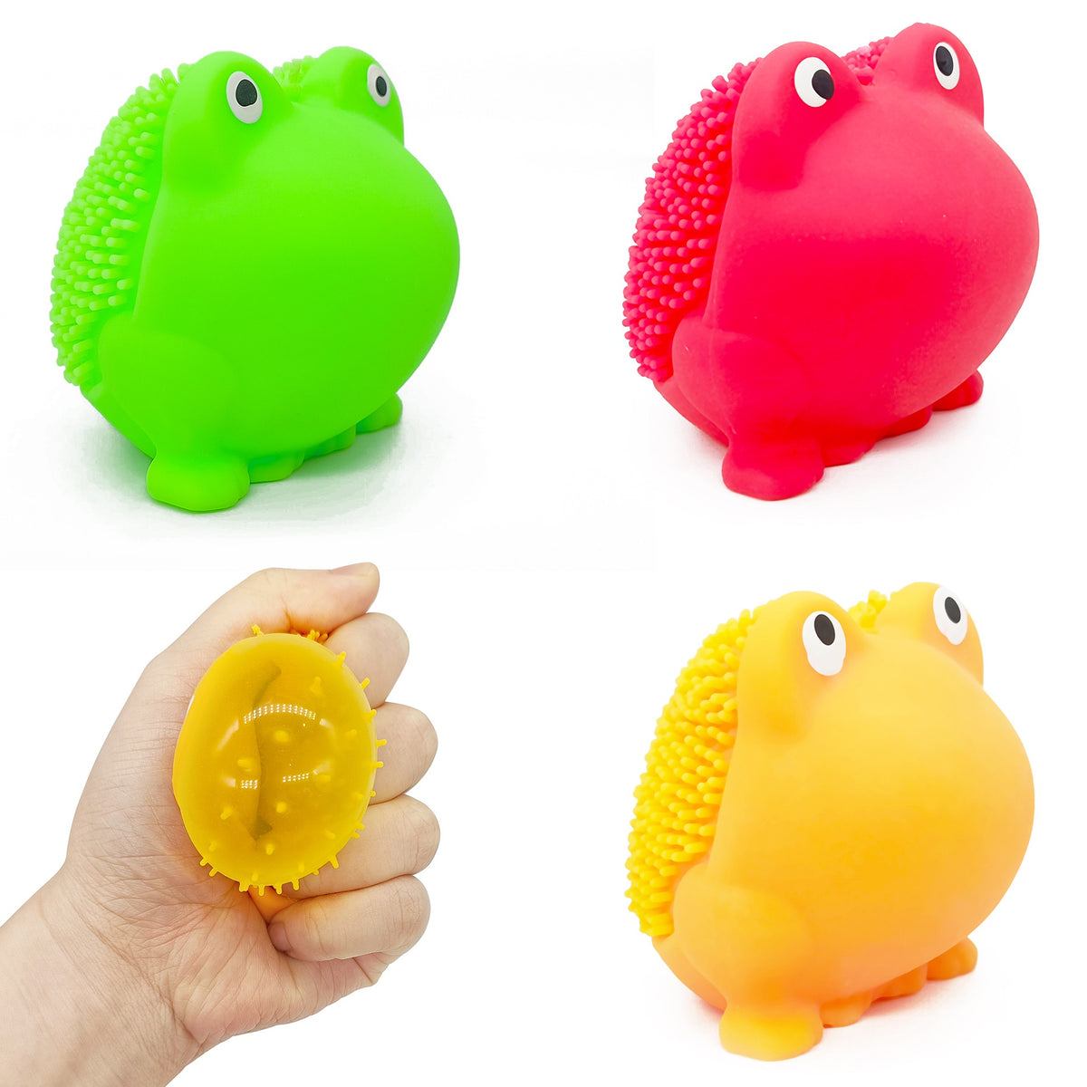 Squishy žabka s měkkými bodlinkami, TPR, 5 cm