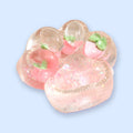 Cat Paw Squishy with Fruit and Glitter, 7 cm