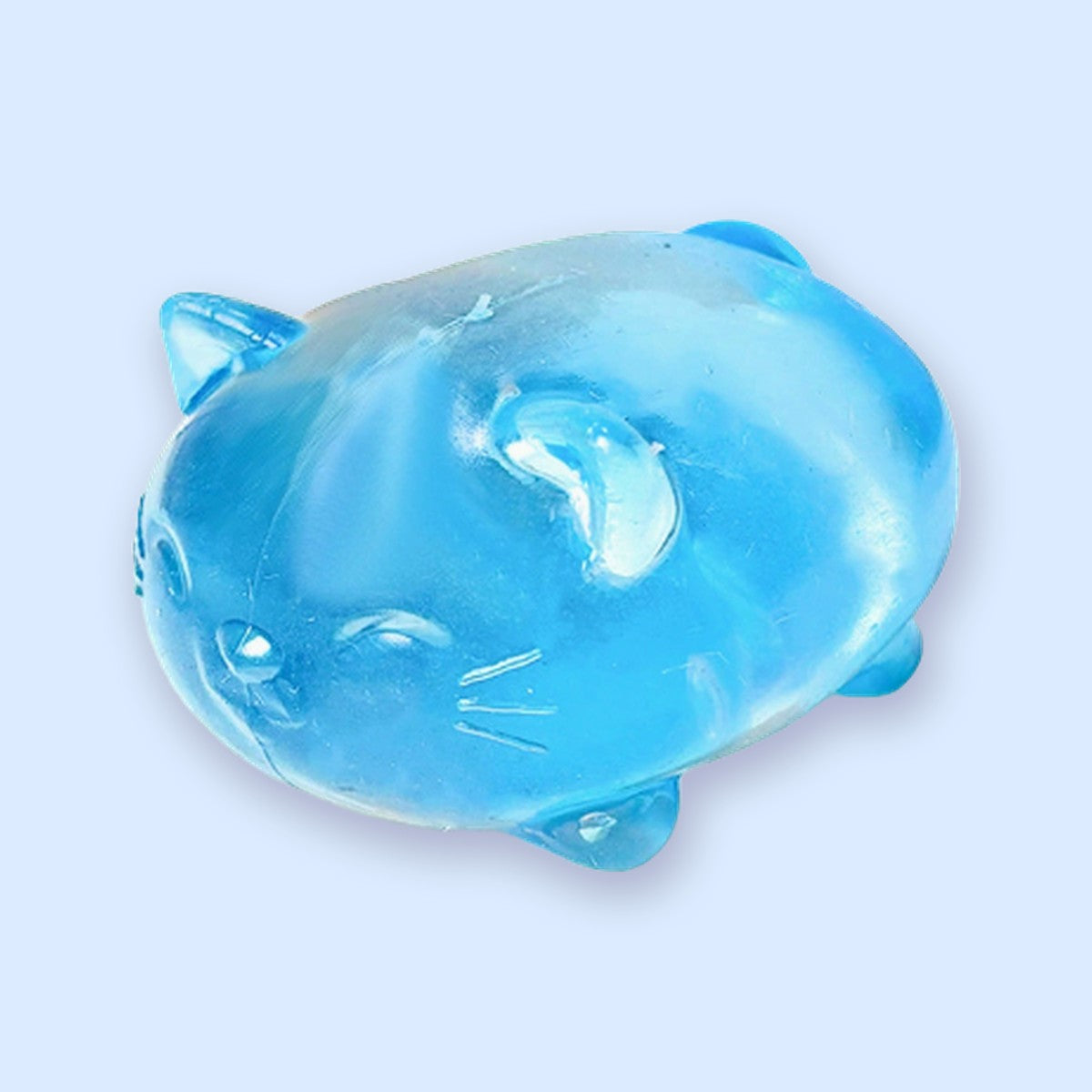 Squishy galaretkowy kotek, przezroczysty, squishy galaretka