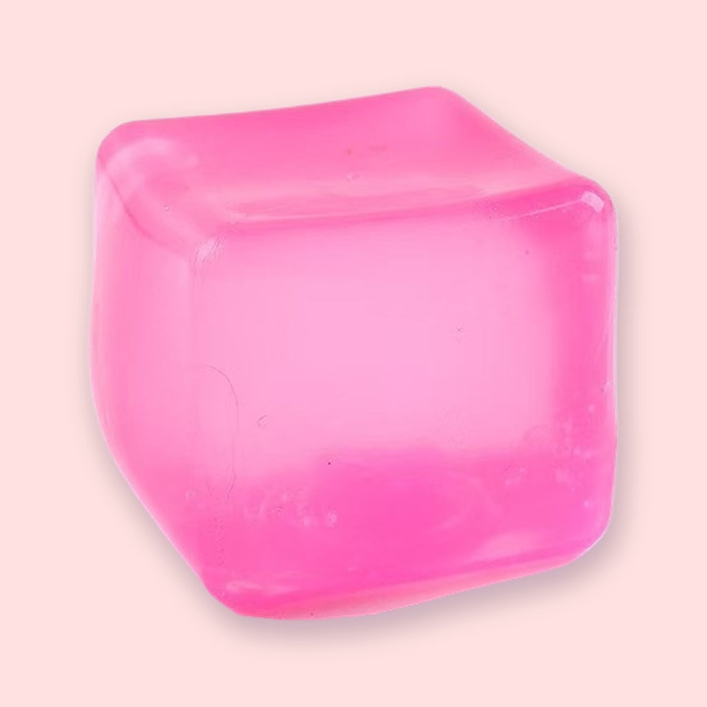 Eiswürfel Squishy 5 cm, Schneeflocke, Marmor oder Glitzer, Gelee Squishy