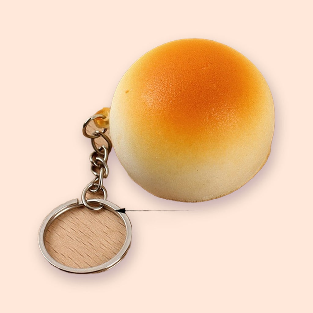 Squishy Keychain, Bread Bun Slow Rising, 4 or 7 cm (Golden bun, 4 cm)