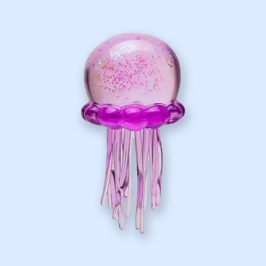 Jellyfish Squishy with Glitter, Soft TPR – Purple