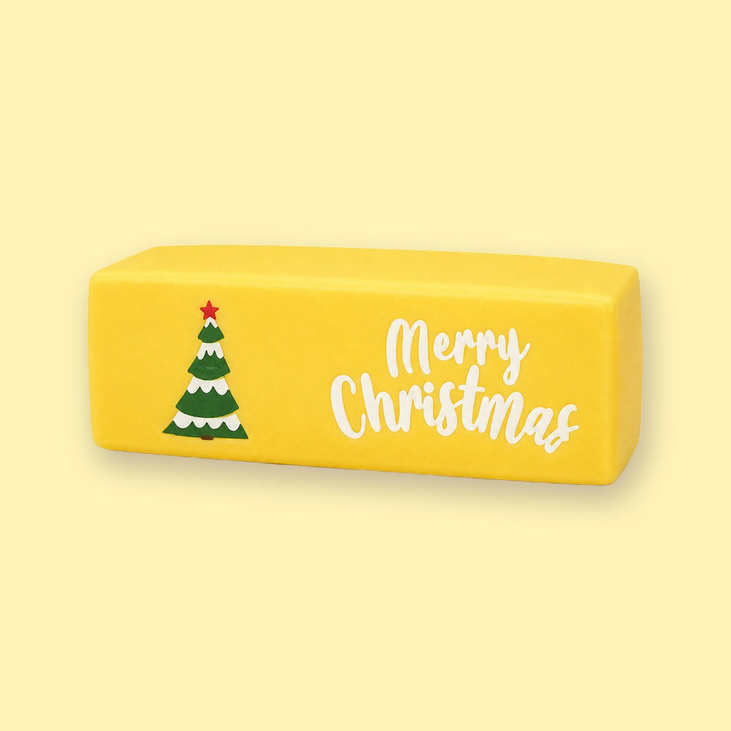 Merry Christmas Butter Squishy, 6 Colors, Slow Rising (Yellow, Christmas tree)