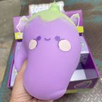 Squishy jumbo bakłażan, buzia kawaii