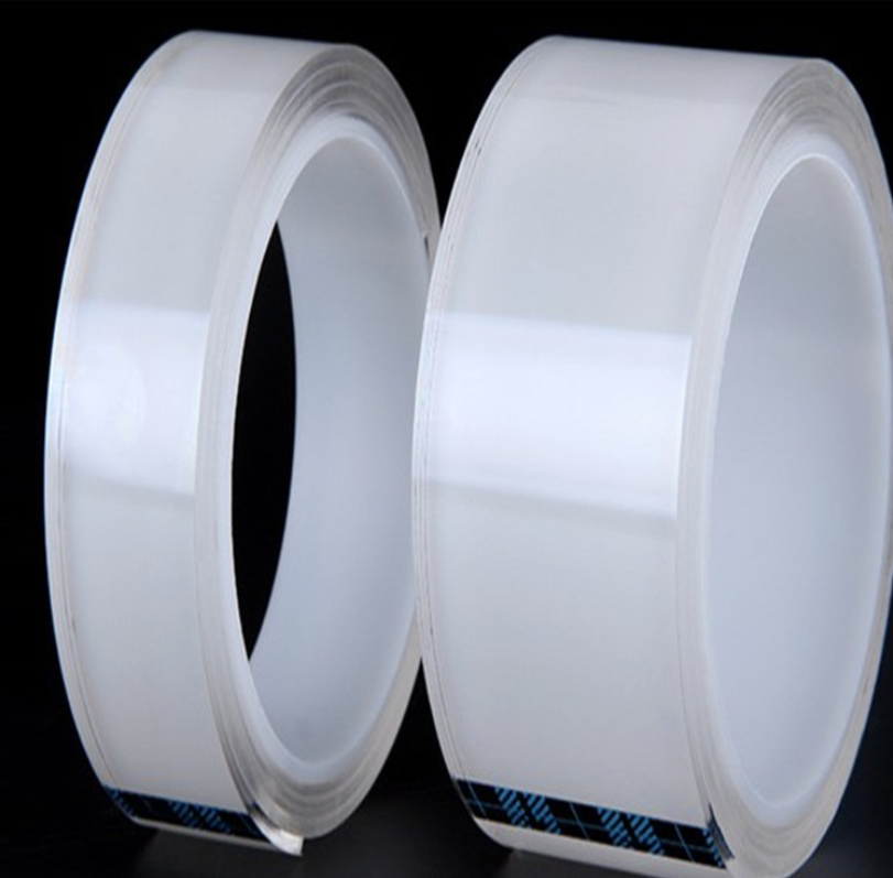 Two rolls of wide nano tape, clear and 5 cm across