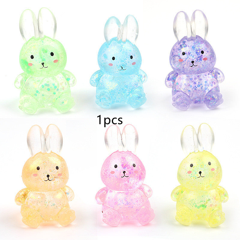 Bunny Squishy with Glitter, Sugar Style