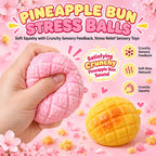 Crunchy squishy ananasbulle, 9 cm