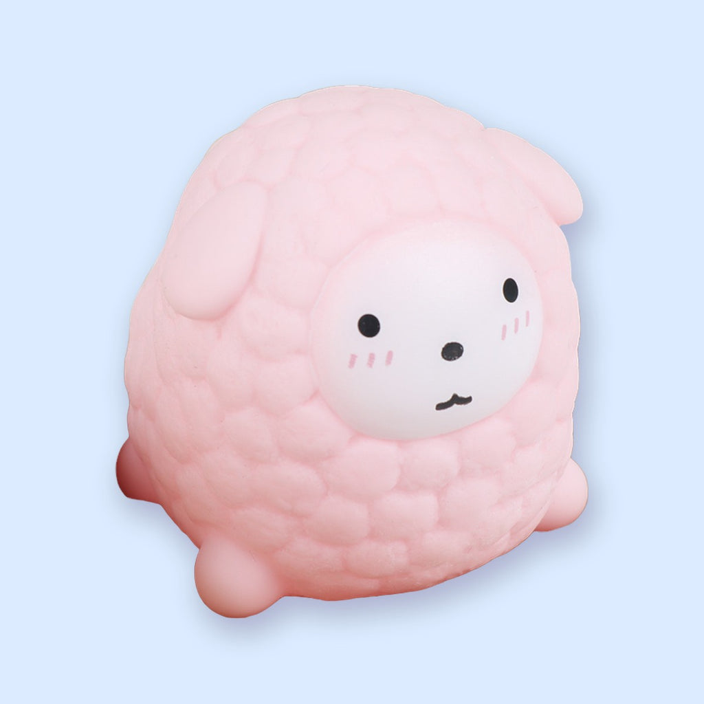 Squishy mouton, agneau tout doux en TPR pastel, squishy animal