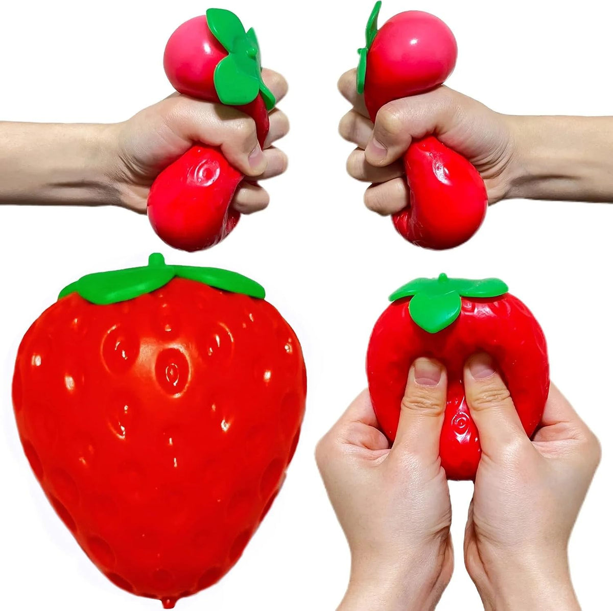 Squishy jahoda XXL, obří slow rising