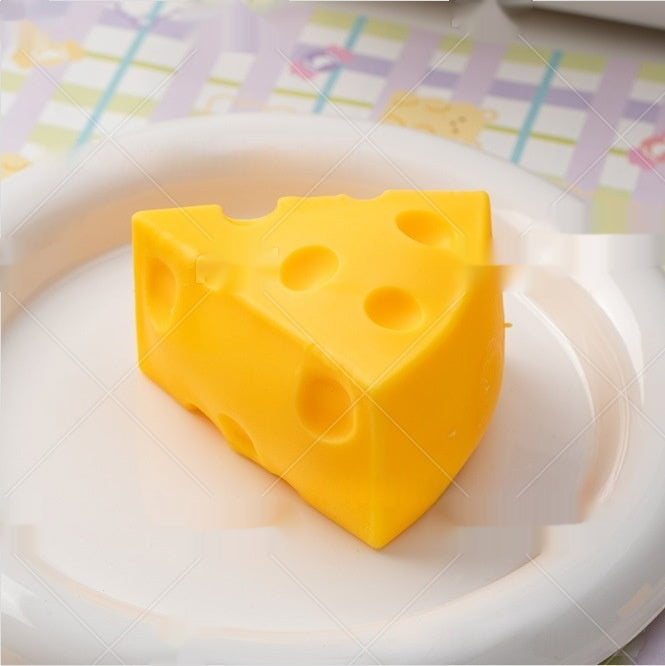 Squishy spicchio di formaggio, mini o effetto farina