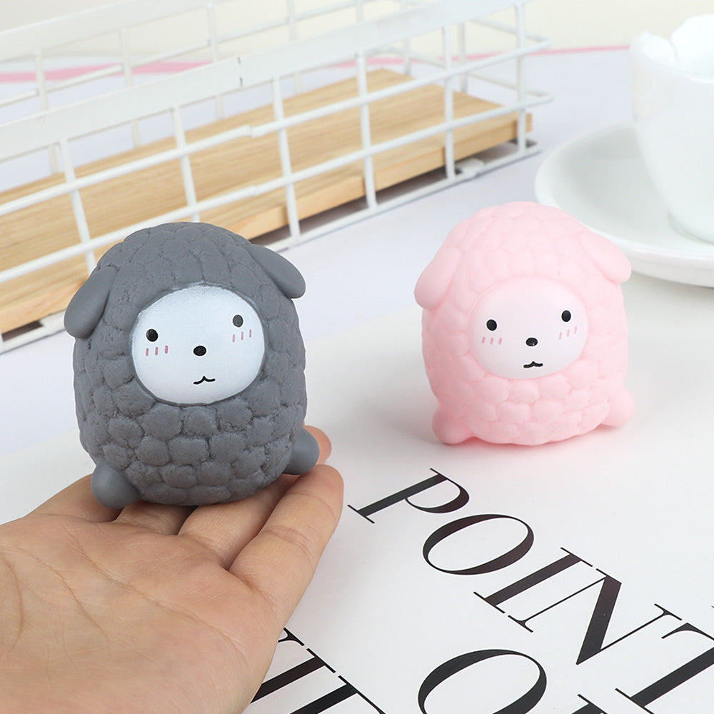 Squishy owieczka, puszyste jagniątko z pastelowego TPR, squishy zwierzątko