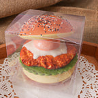 Burger Squishy with Fried Egg, Take Apart, Slow Rising