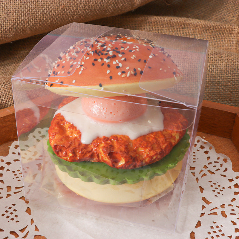 Burger Squishy with Fried Egg, Take Apart, Slow Rising