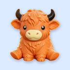 Squishy kráva highland XXL z měkkého TPR, velký squishy