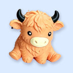 Squishy kráva highland XXL z měkkého TPR, velký squishy