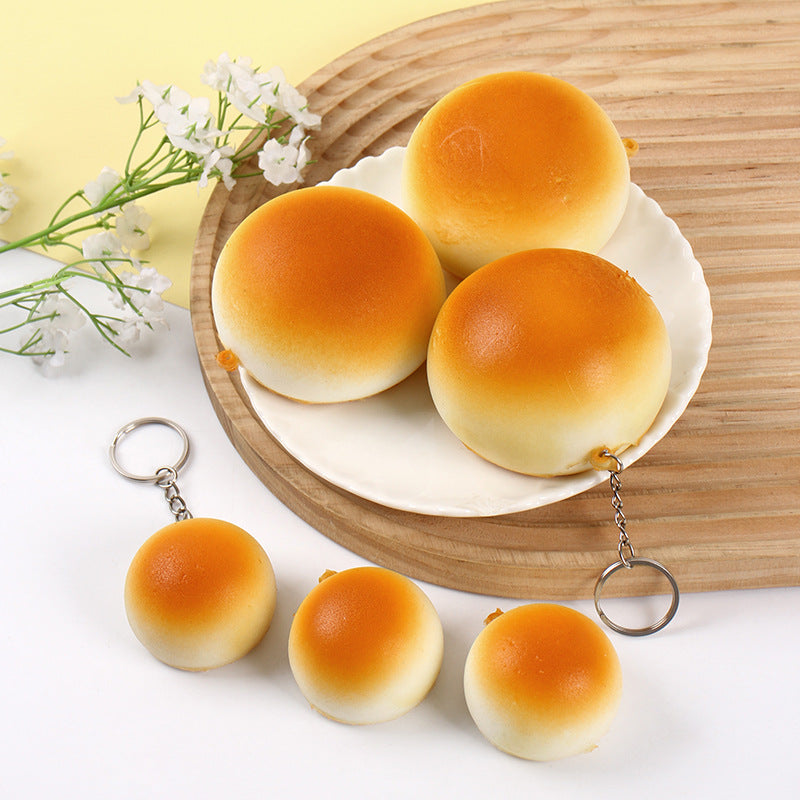 Squishy Keychain, Bread Bun Slow Rising, 4 or 7 cm