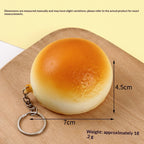 Squishy Keychain, Bread Bun Slow Rising, 4 or 7 cm