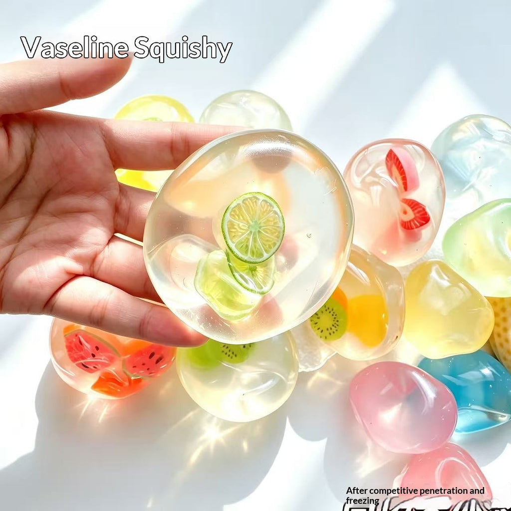 Coconut Oil Squishy Set, all 8 fruits