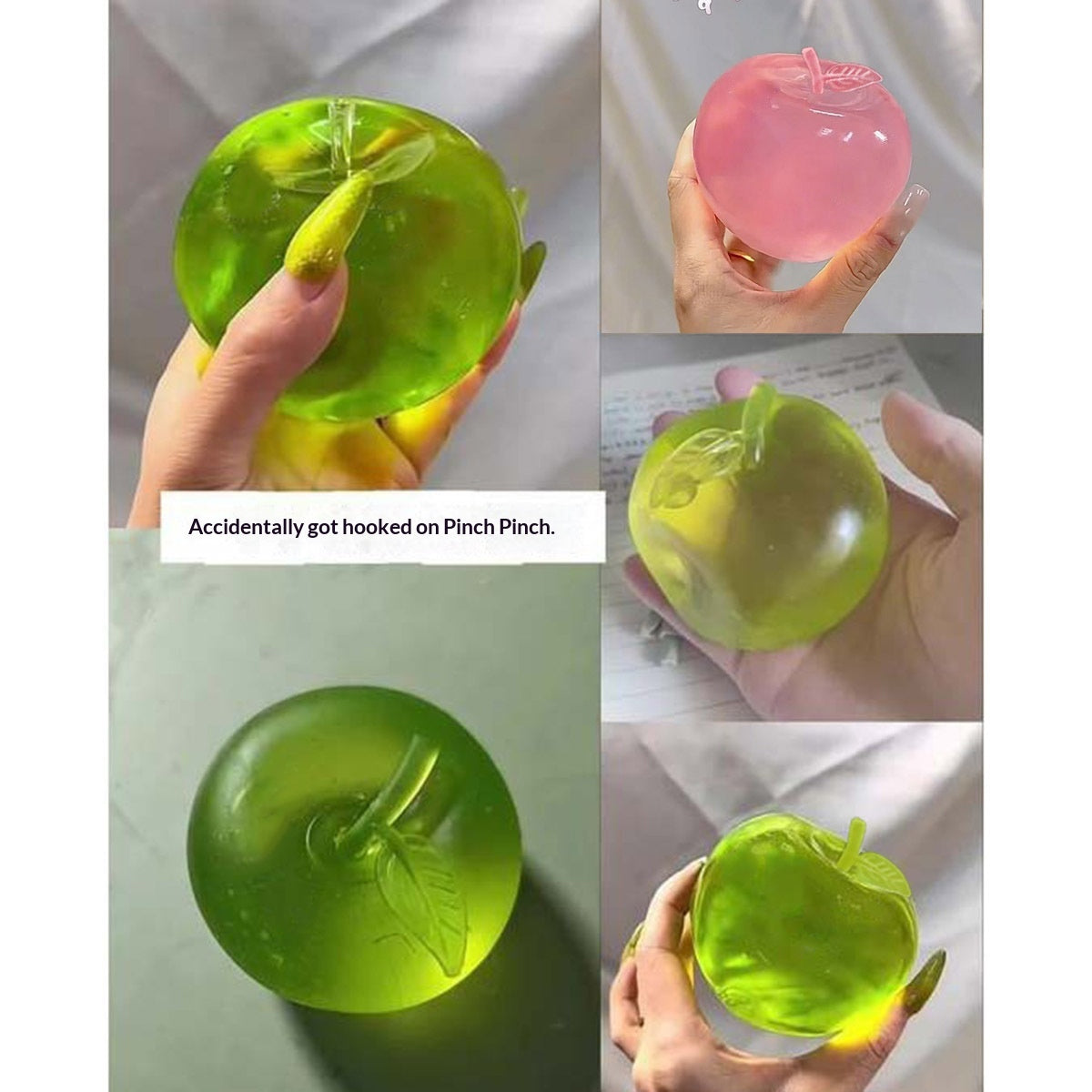 Maltose Apple Squishy, Green or Pink
