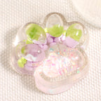 Cat Paw Squishy with Fruit and Glitter, 7 cm