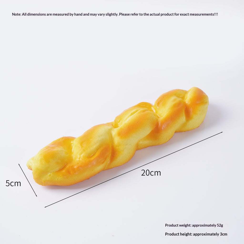 Squishy de pan retorcido, barra de 20 cm, squishy slow rising