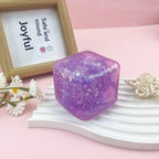 Eiswürfel Squishy 5 cm, Schneeflocke, Marmor oder Glitzer, Gelee Squishy