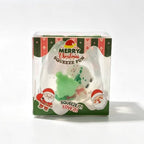 Christmas Apple Squishy, Clear with Snowman Inside