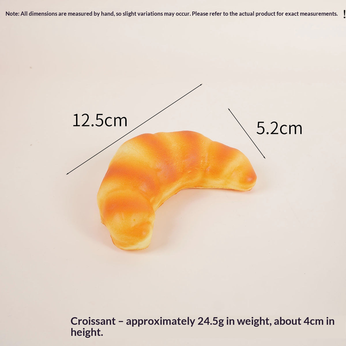 Squishy croissant, realistyczne pieczywo slow rising